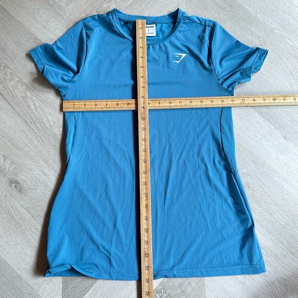 Gymshark Blue Training Tee T Shirt Short Sleeve Women's S Small - Picture 7 of 7